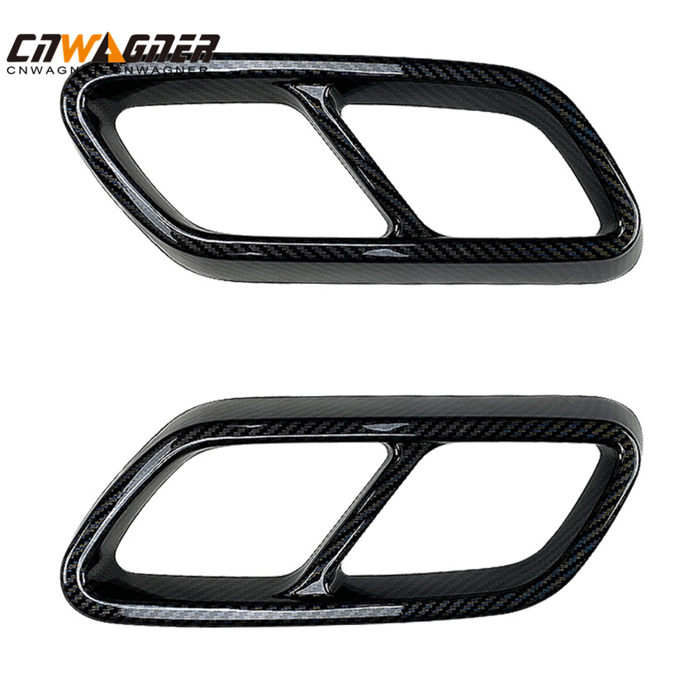 CNWAGNER para Mercedes-Benz Clase C W206 C200 C260 C300 2022+ AMG Tail Throat Escape Marco decorativo Modificación