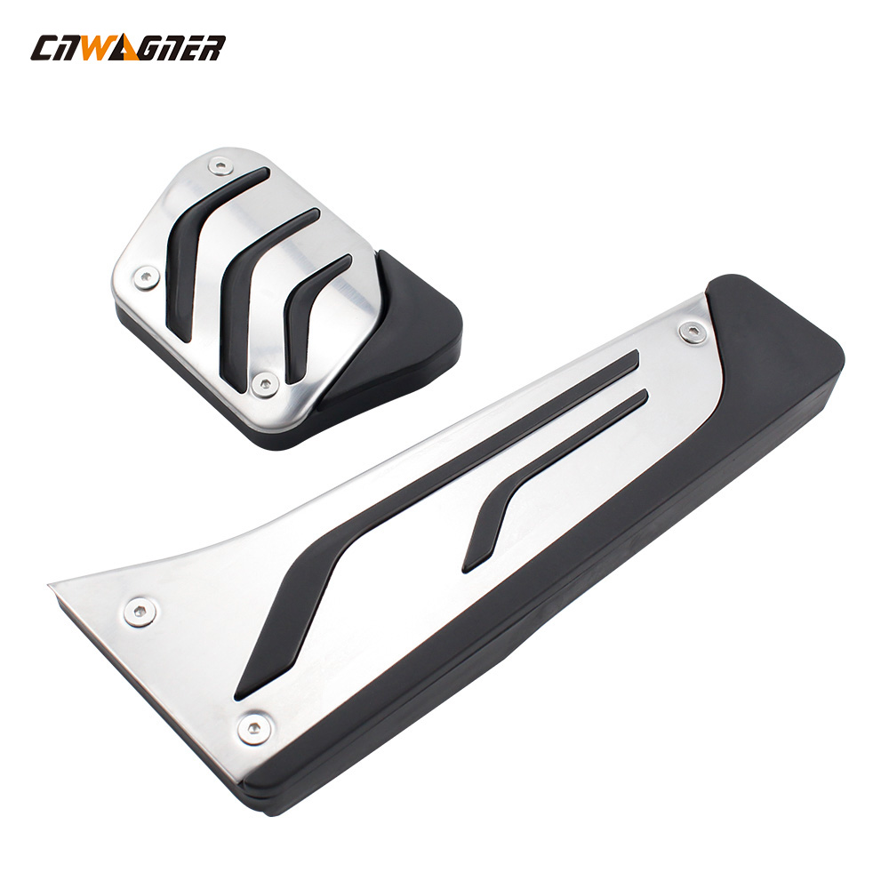 Para BMW Universal Pedales de aluminio Conjunto Rendimiento antideslizante Pedal de pies Pedales Cubiertas Cubiertas de acelerador antideslizante Reemplazo del automóvil