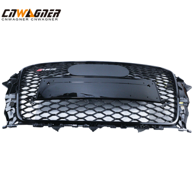 CNWAGNER Custom Glossy Black Car Grills Mesh Parachoques delantero Car Grille Mesh Front Car Grille Guard para Audi A3 2013