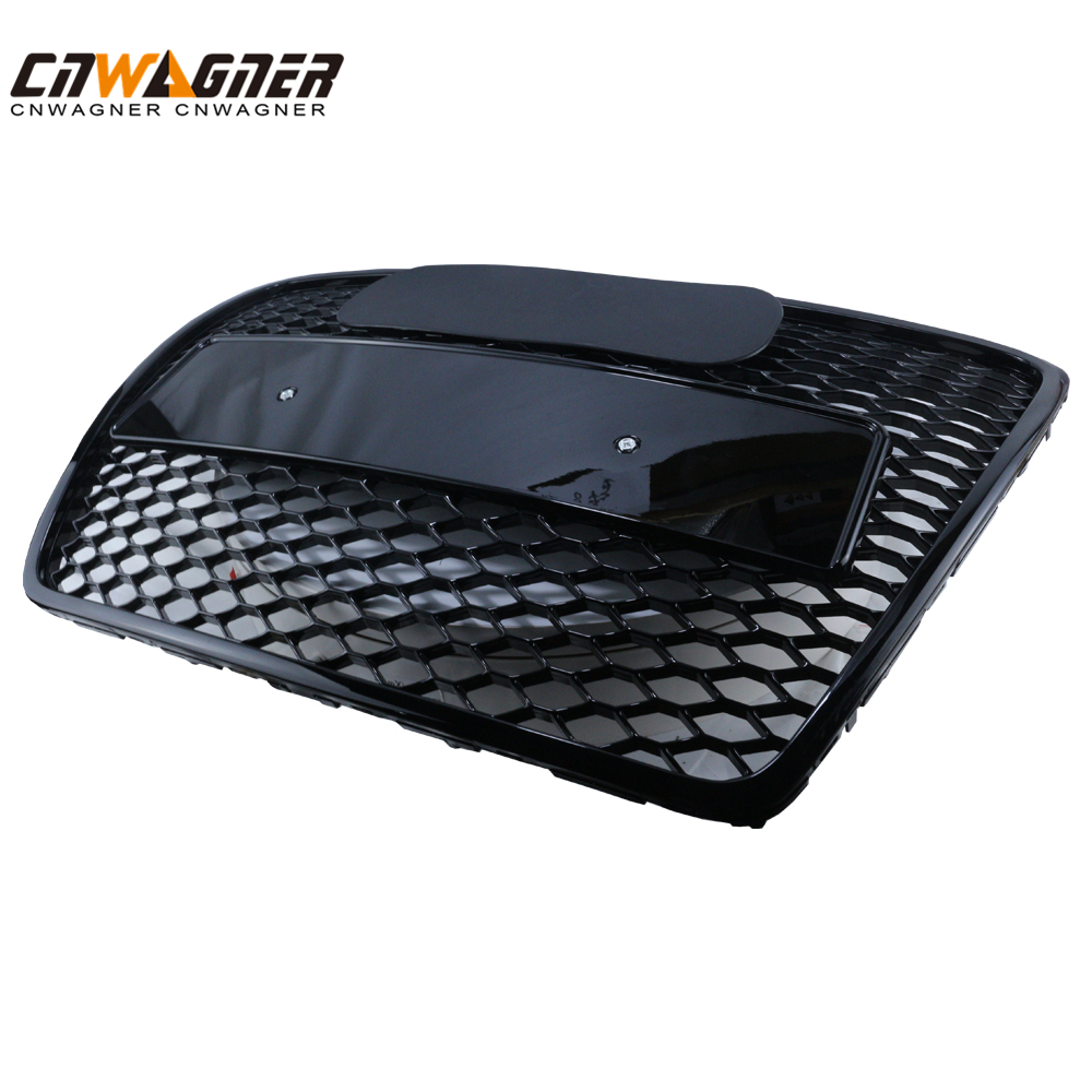 CNWAGNER Custom Glossy Black Car Grills Mesh Parachoques delantero Car Grille Mesh Front Car Grille Guard para Audi A3 Rs6