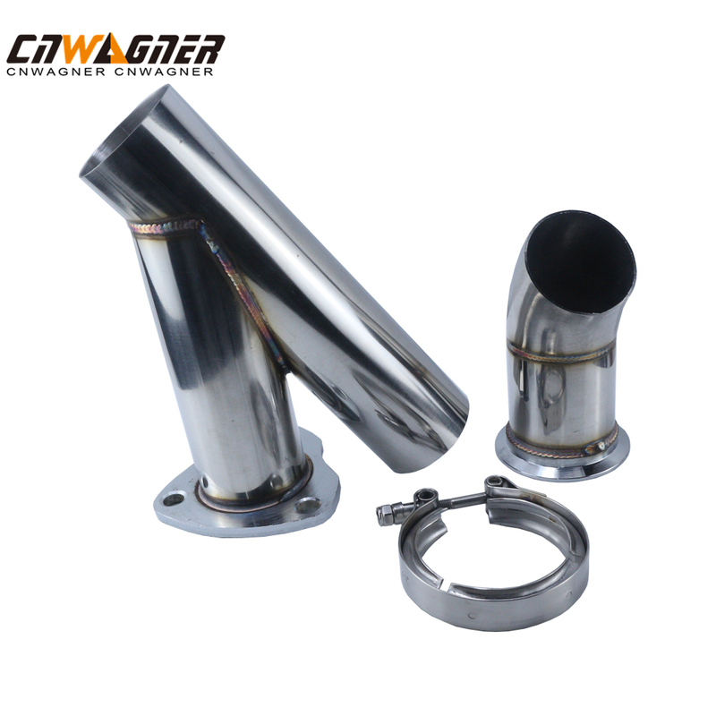 CNWAGNER Tubo de escape de acero inoxidable para motocicleta, curling para motocicleta universal
